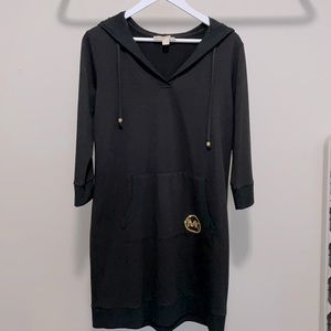 MK hooded long sleeve dress